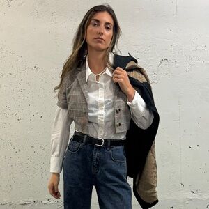 FRAME White Cropped long Sleeved Blouse | US M